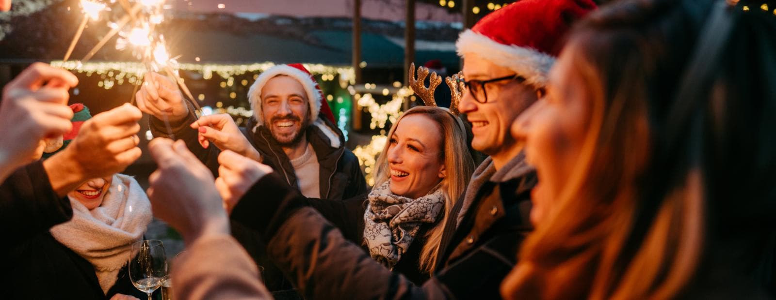 Weihnachtsmarkt-Gruppe