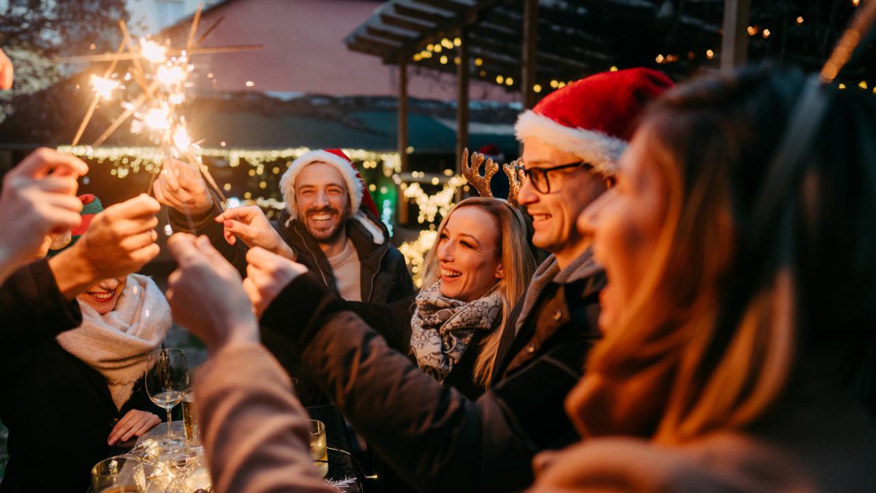 Weihnachtsmarkt-Gruppe